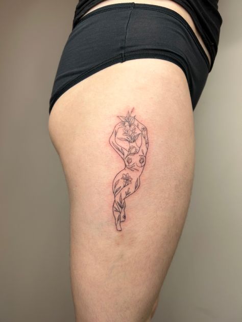 Tattoos That Mean Growth, Growth Tattoo, Body Silhouette, Mini Tattoo, Fine Line Tattoo, Line Tattoo, Fine Line Tattoos, Line Tattoos, Mini Tattoos