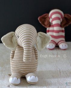 Sew sock elephant by using this ultimate pattern and tutorial. Easy to sew with guide from pictures and instructions. Great as handmade gift – Page 2 of 2 Sock Elephant Pattern, Sock Elephant, Sock Animals Diy, Diy Sock Toys, Sock Animals Patterns, Holiday Hand Towels, Elephant Stuffed Animal, Sock Doll, Sock Dolls