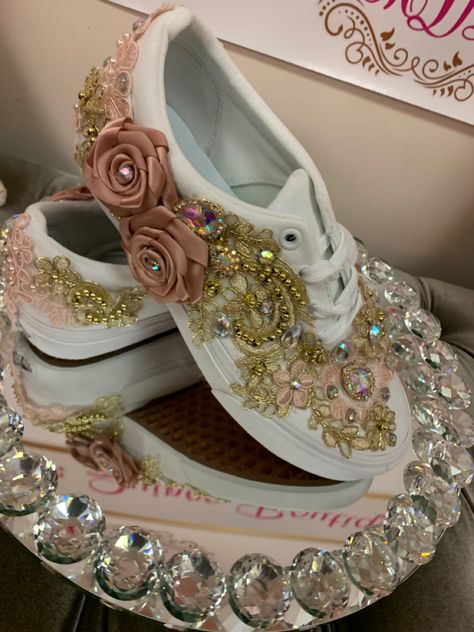 Quinceanera Shoes, Xv Ideas, Quinceanera Themes Dresses, Quinceañera Ideas, Pink Quince, Rose Gold Theme, Quinceanera Ideas, Quinceanera Themes, Shoes Vans