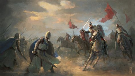 Fantasy Battle, Image Painting, Historical Painting, Knight Art, Fantasy Races, Motivational Art, Historical Art, High Fantasy, Fantasy Warrior