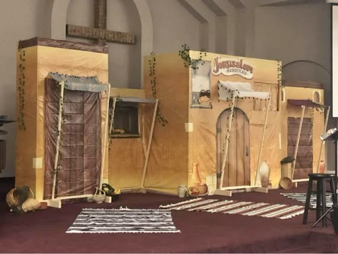 Cardboard Stable Nativity, Nazareth Vbs, Living Nativity, Live Nativity, Christmas Drama, Aladdin Jr, Nativity Ideas, Christmas Crib Ideas, Journey To Bethlehem