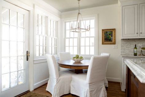 White Dove on walls and trim in different sheens (eggshell on walls; semi-gloss trim) by Kristie (The Decorologist) Interior Paint Colors Schemes, Best White Paint, White Dove, White Paint Colors, White Cabinetry, Wall Paint Colors, Interior Paint Colors, Painting Trim, White Doves