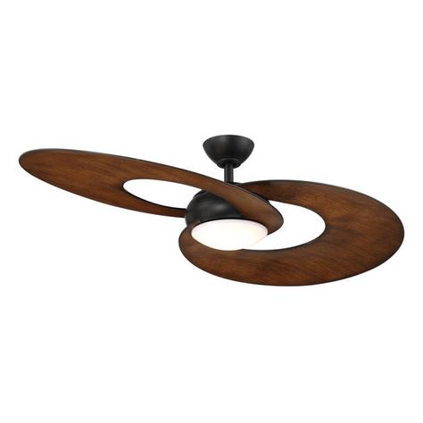 Wade Logan® Analissa 60'' Ceiling Fan with LED Lights | Wayfair Ceiling Fan Motor, Ceiling Fan Parts, Holly House, Wind River, Modern Chandeliers, Led Ceiling Fan, Ceiling Fans, Walnut Finish, Sloped Ceiling