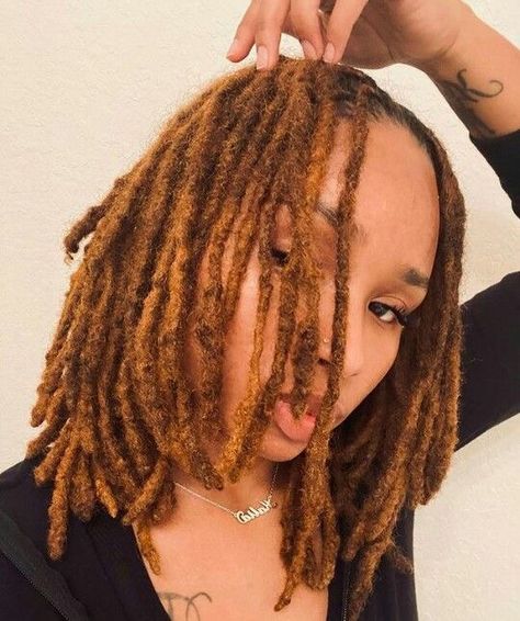 Natural Dreads Black Woman, Loc Color Ideas Black Women, Real Dreadlocks, Locs Color Ideas Black Women, Permanent Loc Extensions, Permanent Dreadlock Extensions, Blonde Locs, Dreadlocks Extensions, Beautiful Dreadlocks