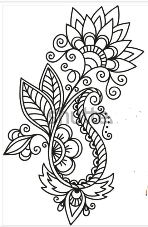 Paisley Drawing, Armband Tattoos, Lotus Flower Art, Beautiful Tattoo, Mandala Design Pattern, Mandala Art Lesson, Minimalist Tattoos, Next Tattoo, Mandala Design Art