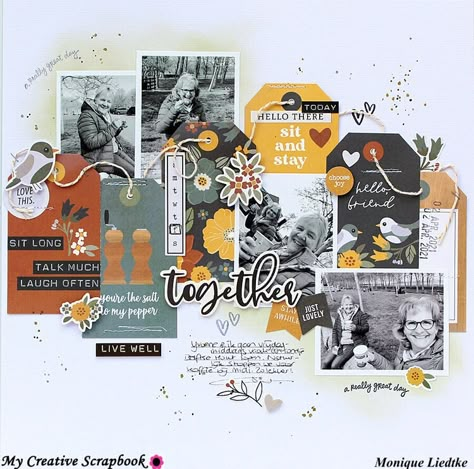 Multi Photo Scrapbook Layouts, Simple Stories Scrapbooking, Multi Photo Layouts, Fall Scrapbook Layouts, Scrapbook Design Layout, Travel Scrapbook Pages, Scrapbook Pictures, Photo Layout, Creative Scrapbook