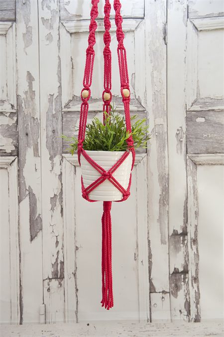 Raspberry Macrame Pot/Plant Hanger. Handmade For Kids, Macrame Basket, Twisted Top, Macrame Hanging Planter, Pot Plant, Macrame Hanging, Beautiful Home Decor, Macrame Ideas, Handmade Kids