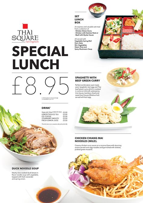 Lunch Poster, Thai Food Menu, Menu Design Layout, Thai Menu, Menu Sushi, Sushi Menu, Vegetable Spring Rolls, Japanese Menu, Islington London