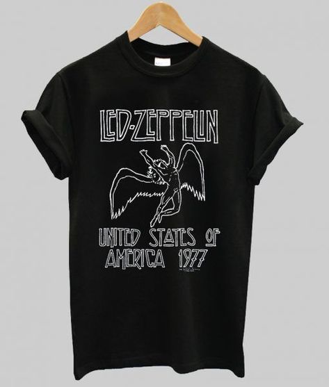 T-shirt design ideas for men Led Zeppelin Tshirt, Led Zeppelin Tattoo, Heavy Metal Shirt, Dope Tees, Led Zeppelin Shirt, T-shirt Print Design, Mens Graphic T, Band Merchandise, Shirt Print Design