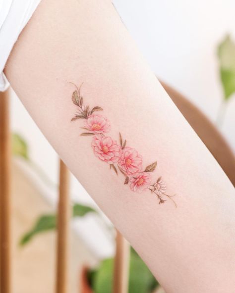 Edited by AirBrush App - Filter: Horoscope - Virgo | Flower Tattoo. #airbrush #photoeditor #retouch #filter #airbrushfilter #tattooideas #tattooideasfemale #tattooideasformen #tattoodesigns #tattoo #inkillustrations #finelinetattoo #aesthetic #tattooideasforwomen #tattooart #butterflytattoo #floraltattoo #tinytattoo Virgo Flower Tattoo, Pink Flower Tattoo, Virgo Flower, Pink Flower Tattoos, Fruit Tattoo, Flower Wrist Tattoos, Gorgeous Tattoos, Airbrush App, Memorial Tattoo