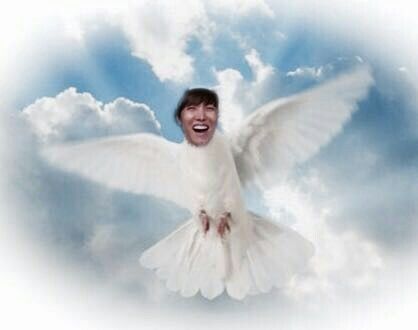 Bts jhope im your angel Jhope Cursed, Bts Jhope, Bts Photo, Bts Memes, Kpop Memes, Funny Memes, Angel, Bts, Collage