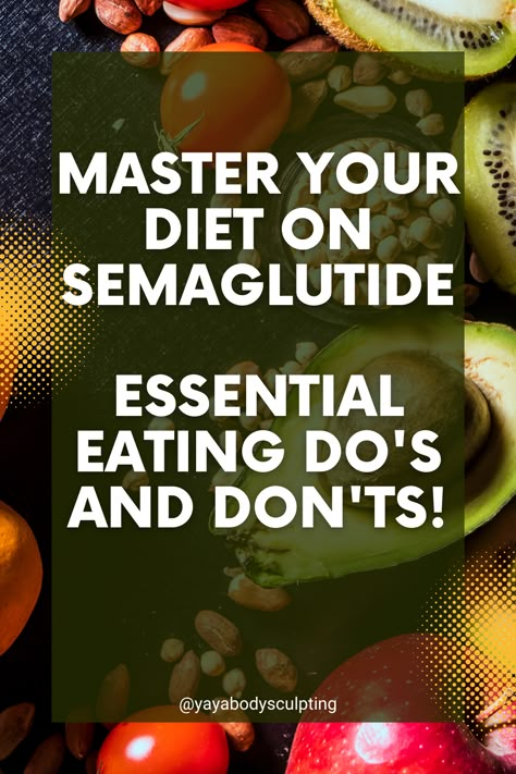 Discover the key to successful weight management with our Semaglutide diet guide. Learn what foods to embrace and what to avoid for optimal results. Plus, get exclusive access to The Ultimate Semaglutide Meal Plan for tailored nutrition tips and meal ideas. Perfect for anyone on a semaglutide journey! #SemaglutideDiet #HealthyEating #WeightLossTips Semaglutide Diet, Best Fat Burning Foods, Best Diet Plan, Diet Guide, Do's And Don'ts, No Carb Diet, Lose 50 Pounds, Diet Meal Plans, Best Diets