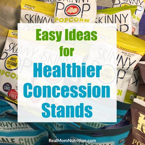 Ideas For A Healthy Concession Stand (That Makes Money!) School Snack Bar Ideas, High School Snack Bar Ideas, Booster Club Concessions, Baseball Concession Stand Food, Healthy Snack Bar Ideas Party, Healthy Concession Stand Food Ideas, Fundraiser Food Ideas Concession Stands, Snack Bar Ideas Concession Stands, Sports Tournament Food Ideas