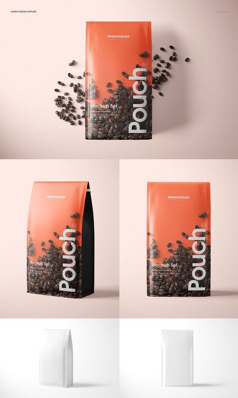 Coffee Pouch Packaging Design, Coffee Bag Photography, Coffee Packing Design, Coffee Shoot, Packshot Product, Coffee Bag Packaging, Bean Packaging, Coffee Mockup, Realistic Photography