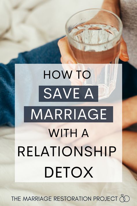 Sometimes your relationship just gets into a really negative space and you feel like you need a relationship detox. We've got three essential tips for you to detox and save your marriage. | The Marriage Restoration Project | How to detox a relationships Avoid Divorce, Marriage Counseling Activities, Marriage Counseling Questions, Pre Marriage Counseling, Marriage Restoration, Marriage Inspiration, Save Your Marriage, Marital Counseling, Happy Married Life