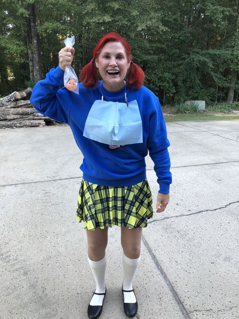 Darla Sherman costume from Finding Nemo Darla Sherman Costume, Darla Finding Nemo, Finding Nemo Costume, Nemo Costume, Finding Nemo, Halloween Costumes, Halloween, Quick Saves