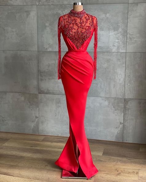 Tabja Fashion House on Instagram: “TFH 2021 #TabjaFashionHouse” Red Soiree Dresses, Bridal Dinner, Dinner Gown, Red Mermaid, Soiree Dress, Dinner Dress Classy, Fashion Design Collection, Red Wedding Dresses, Fashion Gowns