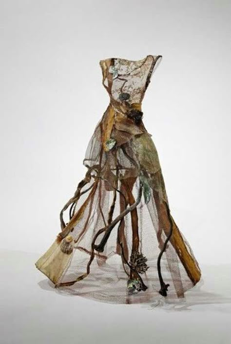 Christina Chalmers A Level Textiles, Sea Dress, Dress Forms, Art Dress, Soft Sculpture, Flowers And Leaves, Costume Design, A Dress, Textile Art