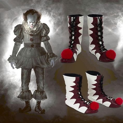 Mens Cosplay, It Clown, Cosplay Boots, Cosplay Shoes, Halloween Carnival, Stephen King, Boots Shoes, New Movies, Costume Accessories