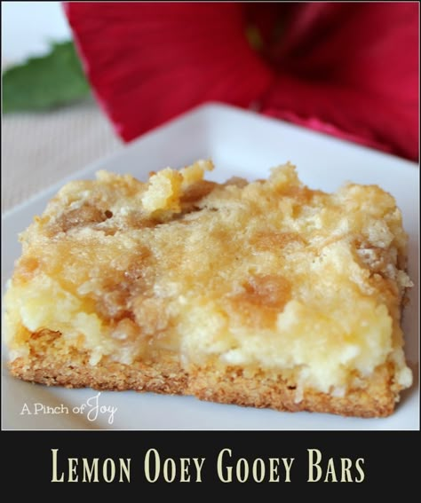 Cake Mix Gooey Bars, Yellow Cake Mix Desserts, Cake Mix Bars, Yellow Cake Mix Recipes, Ooey Gooey Bars, Easy Dessert Bars, Gooey Cake, Boxed Cake Mixes Recipes, Gooey Bars