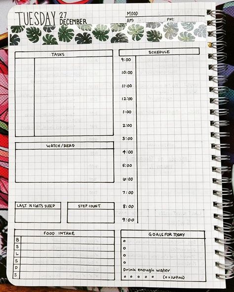 Daily bullet journal layout Daily Dot Journal Layout, Bujo Todo List Layout, Grid Journal Layout, Daily Planner Bujo Ideas, Bujo Lists Layout Ideas, Ideas For Daily Planners, Dot Grid Journal Ideas Daily, Dotted Planner Ideas, Daily Habits Journal