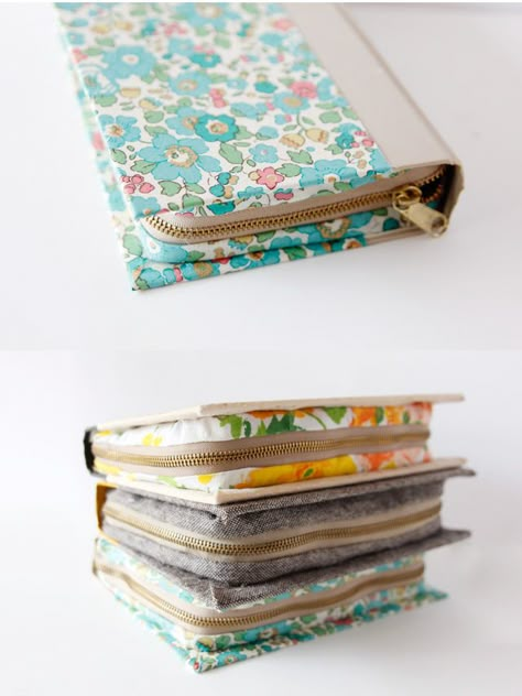 DIY book clutch with instructions! Pochette Diy, Clutch Tutorial, Book Clutch, Diy Clutch, Cool Ideas, Diy Book, Diy Couture, Easy Sewing Projects, Learn To Sew