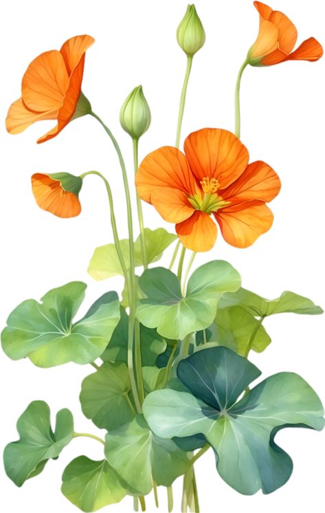 Nasturtium Flower, Branch Watercolor, Flower Allover, Digital Flower, Flower Sketches, Flower Art Images, Cityscape Photos, Digital Flowers, Manish