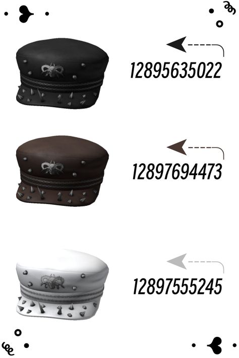 Roblox Beret Code, Hat Cc Sims 4, Roblox Hats, Roblox Accessories Codes, Cap Code, Jenny Park, Roblox Ids, Brookhaven Codes, Roblox Code