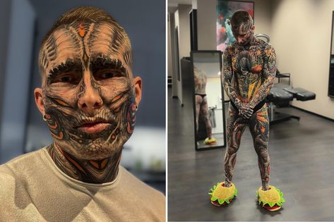 Absurd Tattoo, Extreme Tattoos, Theatre Of The Absurd, 95 Percent, Killer Abs, Full Body Tattoo, Tattoo Apprentice, Face Tattoos, Book Of Revelation