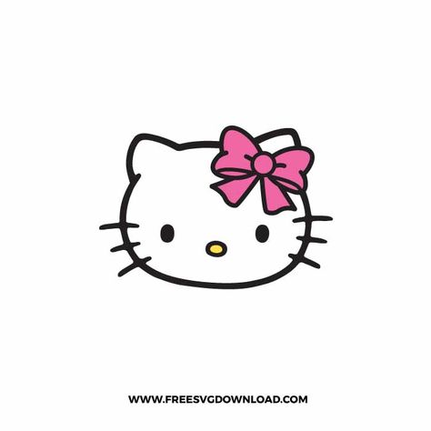 Cricut Hello Kitty, Kawaii Svg, Hello Kitty Svg, Coffee Svg Files, Kawaii Kitty, Cute Diy Projects, Hello Kitty Images, Design Silhouette, Coffee Svg