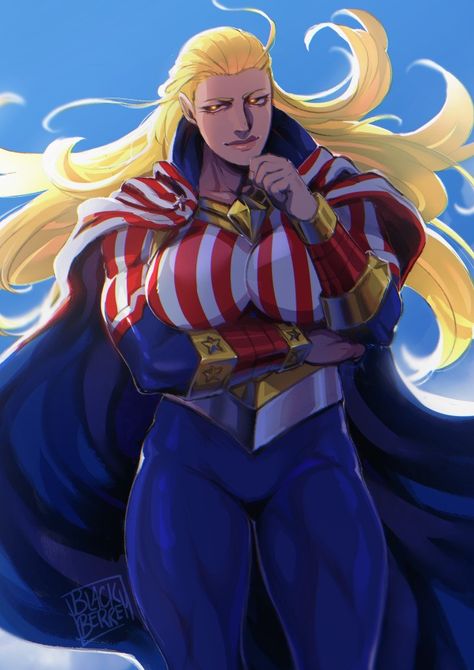 Star And Stripes Mha, Patriotic Patterns, Body Studies, My Hero Academia Characters, My Hero Academia Fanart, Dnd Stories, Anime Heroes, Mha Fanart, Body Study