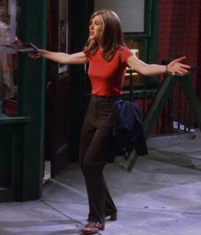 Carrie Bradshaw Work Outfits, Rachel Green Grey Skirt, Rachel Green Office Outfits, Rachel Green Work Outfits, Iconic Rachel Green Outfits, Rachel Geller, Rachel Outfits, Estilo Rachel Green, Rachel Green Style