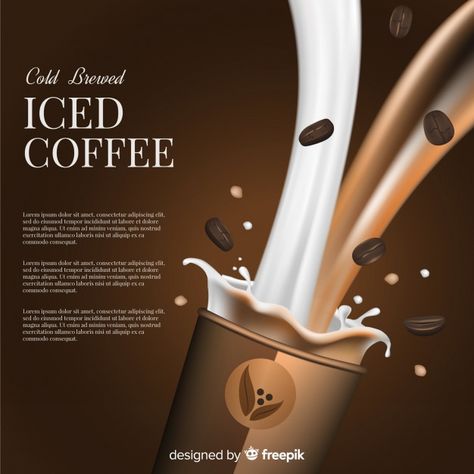 Coffee Marketing, Coffee Advertisement, Cold Brew Iced Coffee, Milk Shakes, Coffee Milk, Coffee Design, Graphic Editing, Iced Coffee, Matcha