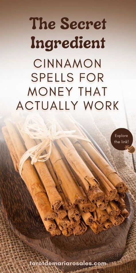 Discover the ancient wisdom behind cinnamon's power to attract wealth. Tap into the energy of abundance with easy, effective rituals you can do at home. Spells For Money, Wealth Spell, Powerful Money Spells, Spells That Actually Work, Attracting Money, Cinnamon Benefits, Money Spells That Work, Prosperity Spell, Easy Love Spells