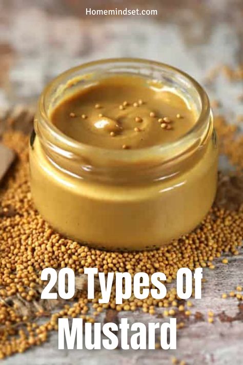 We take a look at 20 types of mustard available in the market today. Everything you need to know and much more in our guide. Deli Mustard Recipe, Homemade Mustard, Spiced Butter, Mustard Recipe, Homemade Mixes, Edible Seeds, Stonewall Kitchen, Homemade Condiments, Ground Mustard