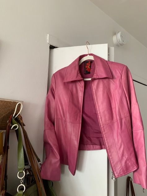 Pink Jackets Aesthetic, Light Pink Leather Jacket, Pink Leather Jacket Aesthetic, Pink Leather Jacket Outfit Aesthetic, Atom Eve Aesthetic, Pink Jacket Aesthetic, Pink Jacket Outfit Aesthetic, Pink Glam Aesthetic, Pink Leather Outfit