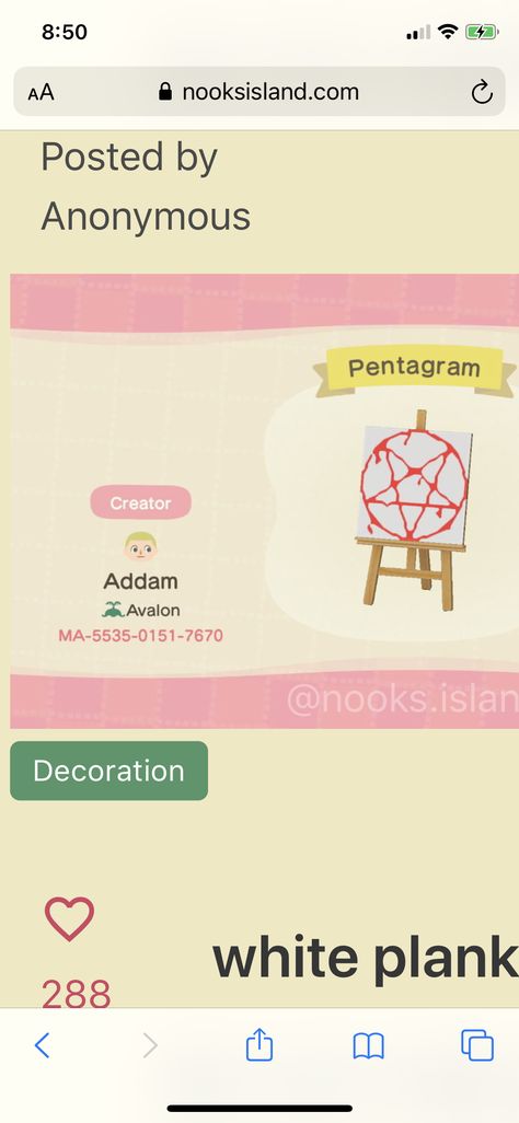 Animal Crossing Pentagram, Acnh Pentagram Code, Animal Crossing, Coding, Map, The Creator, Design