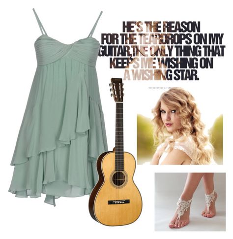 "Teardrops on my guitar" by nataliemroller ❤ liked on Polyvore featuring Atelier Fixdesign Teardrops On My Guitar Outfit, Guitar Outfit, Teardrops On My Guitar, Eras Tour, Guitar, Bags For Women, Designer Clothes, Shoe Bag, Perfect Clothing