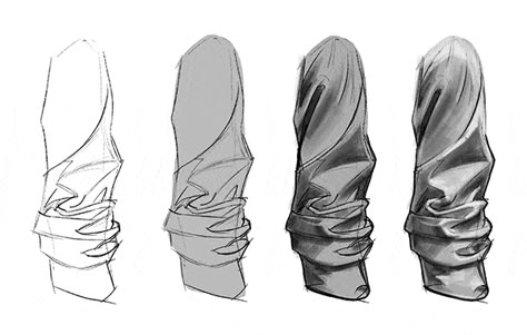 How to Draw Folds in Clothing and Fabric, a Step-by-Step Tutorial – GVAAT'S WORKSHOP Zig Zag Folds Drawing, Dress Wrinkles Drawing, Cloth Wrinkles Drawing, Dress Shadow Drawing, Black Clothes Reference, Cloth Folds Drawing, How To Shade Folds In Clothes, Drawing Fabric Tutorials, Cloth Drawing Tutorial