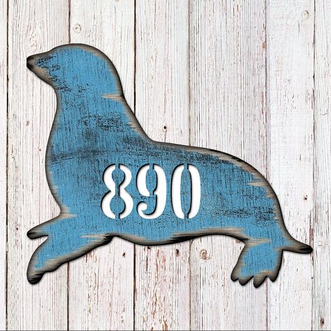 Coastal Door, Beach Dream House, Door Number Sign, Beautiful Beach Houses, Beach House Furniture, Sea Life Decor, Beach Mansion, House Address Sign, House Door