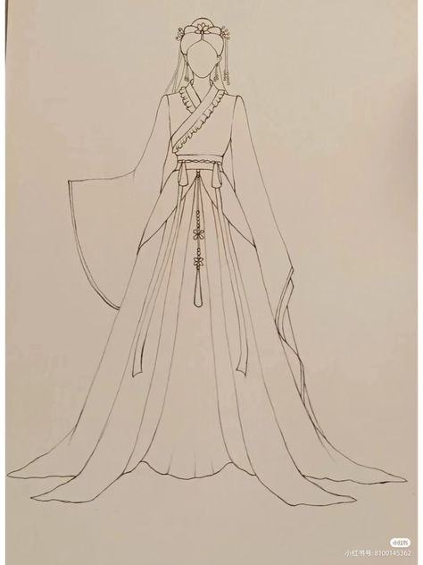 Anime Dress Drawing Sketch, Hanfu Drawing, Moda China, Accessories Design Sketch, Chinese Drawings, Bff Drawings, Fashion Drawing Sketches, Fashion Drawing Tutorial, Animation Art Sketches