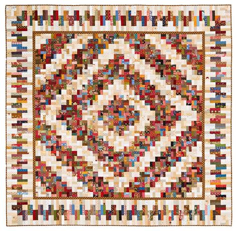 7000018-bp-023_web Strip Quilt Patterns, Half Square Triangle Quilts Pattern, American Patchwork And Quilting, Crumb Quilt, Scrappy Quilt Patterns, Charm Quilt, String Quilts, Log Cabin Quilts, Quilt Border