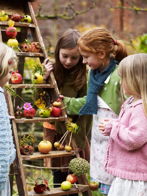 Scary apples for Halloween and Apple Day - Gardens Illustrated Gardens Illustrated, Apple Day, Kids Festival, Apple Festival, Growing Pumpkins, Scary Decorations, Halloween Traditions, Bamboo Skewers, October 21