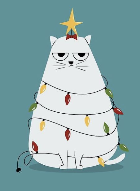 Creative Halloween Costume Ideas, Christmas Diy Kids, Iconic People, Christmas Drawings, Santa Cat, Cat Greeting Cards, Christmas Rock, Christmas Card Art, Christmas Cat