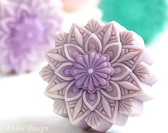 Flexible Silicone Soap Mold Acrylic Soap Stamp by Kudosoap on Etsy Kaleidoscope Soap, Gypsum Crafts, Silicone Soap Molds, Candle Wax Molds, Springerle Molds, Food Mold, Soap Stamping, Soap Making Molds, Wax Molds