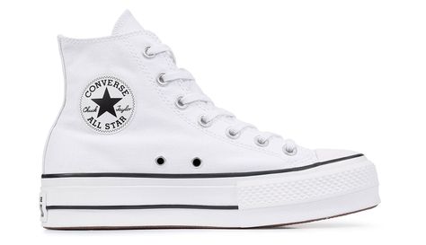 PRICES MAY VARY. Rubber sole White High Top Converse, Chuck Taylor All Star Lift, Platform Converse, White Converse, Hi Top, Converse High, Womens Converse, Converse All Star, Chuck Taylor All Star