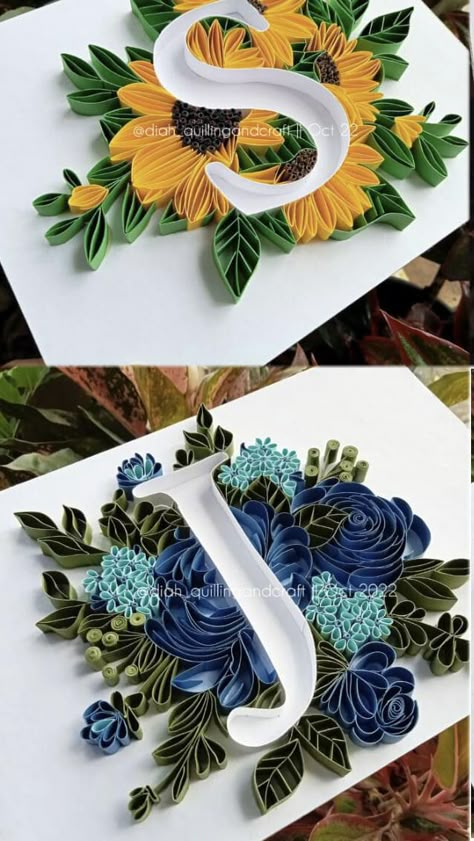 Quilling Gift Ideas, Alphabet Quilling, Quilling Alphabet, Diy Quilling Crafts, Quilling Letters, Paper Quilling Tutorial, Paper Quilling For Beginners, Paper Quilling Flowers, Paper Quilling Cards