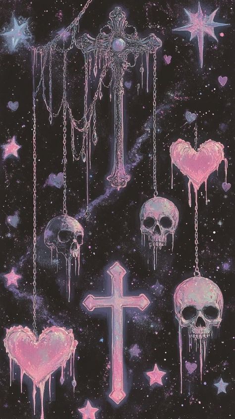 Pink Alt Wallpapers, Gothic Pink Wallpaper, Pink Gothic Wallpaper, Pink Goth Aesthetic Wallpaper, Pink Skull Wallpaper, Goth Aesthetic Wallpaper, Gothic Coquette, Coquette Wallpaper, Goth Wallpaper