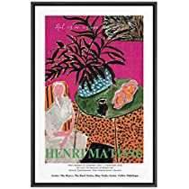 Check this out on Amazon Matisse Interior, Woman Sitting, Black Everything, Hanging Posters, Plant Illustration, Black Metal Frame, Exhibition Poster, Print Artist, Living Room Inspo