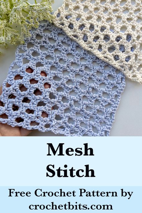 Elevate your crochet projects with the airy and elegant Mesh Stitch! Perfect for lightweight garments, accessories, or home decor. This versatile stitch adds a breezy, openwork texture to any design.

#crochetstitch
#crochetmeshstitch
#meshstitch
#crochettutorial⁠
#crochetpattern⁠
#crochet⁠
#howtocrochet Crochet Mesh Granny Square, Openwork Crochet Stitches, Airy Crochet Stitch, Mesh Crochet Stitch, Mesh Stitch Crochet, Crochet Mesh Stitch, Stitch Crochet Pattern, Pearl Bailey, Crochet Baby Projects